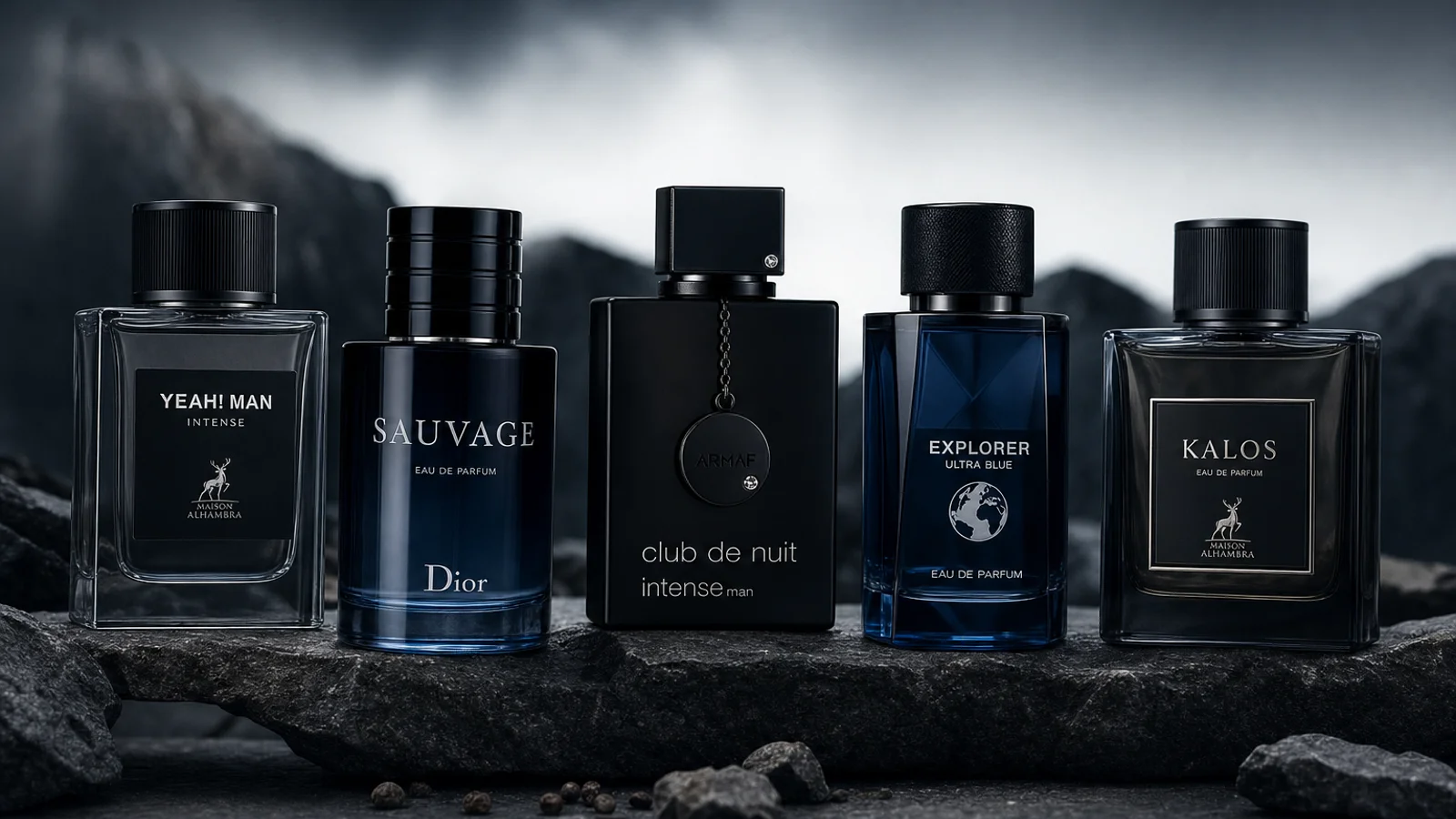A bottle of Dior Sauvage Eau de Toilette stands upright on a white surface with soft, even lighting and a blurred background