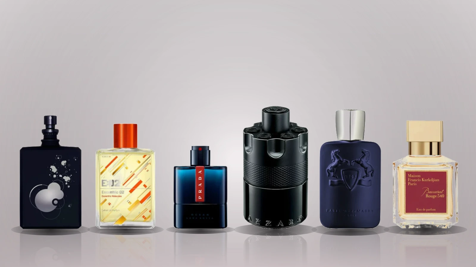 A man's bare forearm on dark linen in warm low light, a faint haze of scent rising from the skin, with an unlabelled black glass fragrance bottle out of focus behind