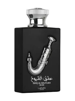 Ishq Al Shuyukh Silver Eau de Parfum bottle